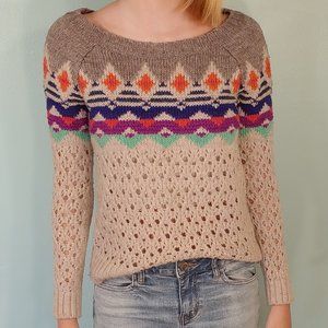 Chunky Perforated Knit Sweater